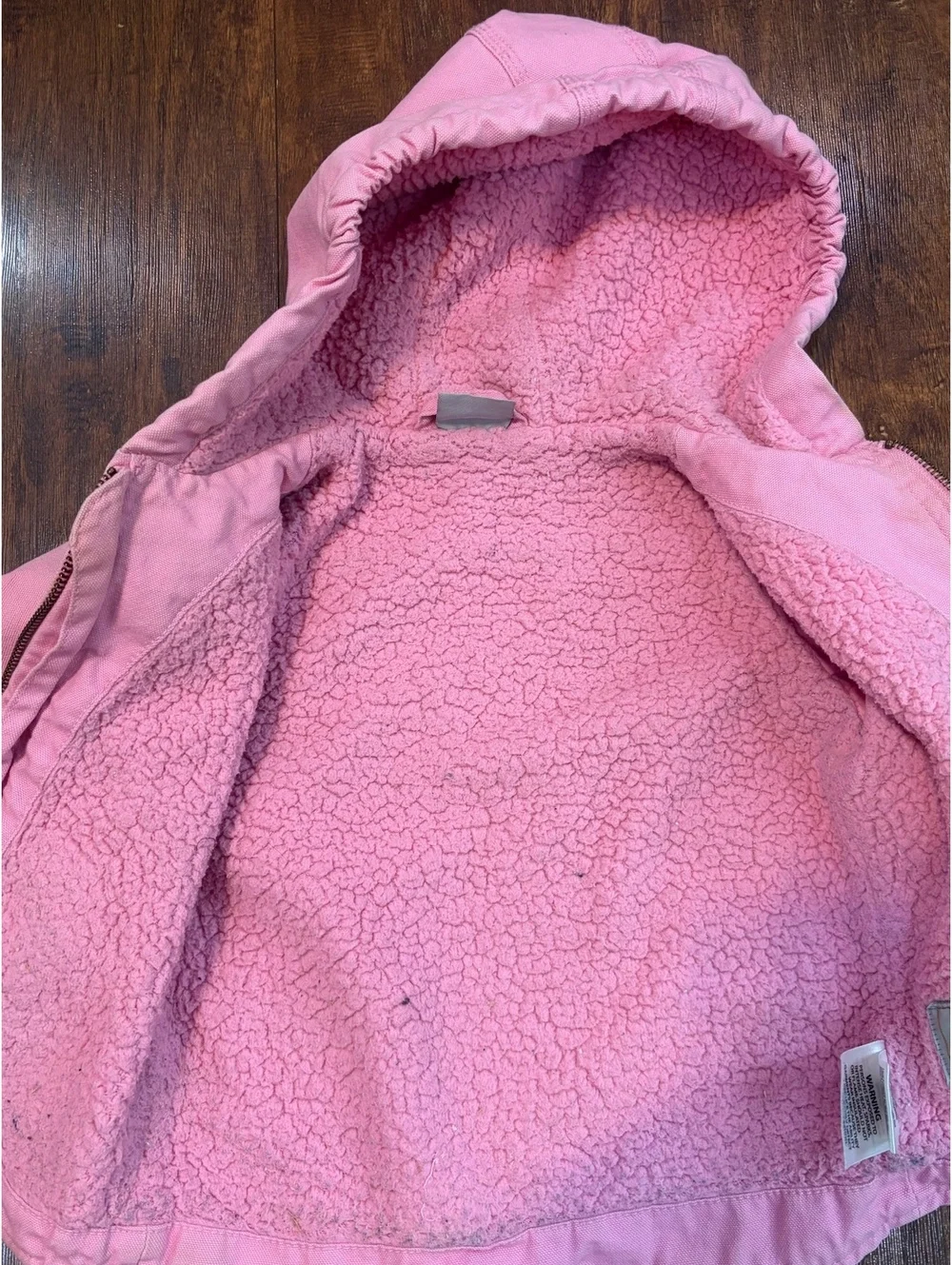 Carhartt Girls Pink Sherpa Lined Jacket 2T